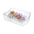 New type top sale reusable transparent handle refrigerator organizer bins